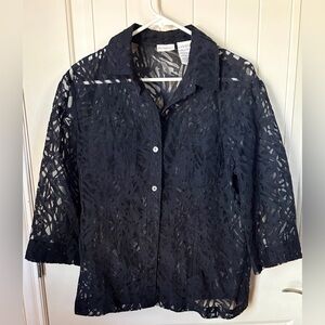 White Stag Black Lace Top